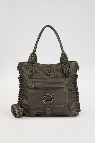 Levidor Gray Knot Detailed Shoulder Bag