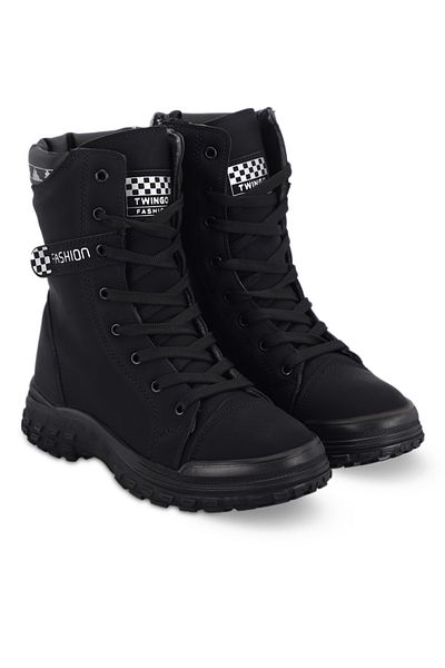 Esem Μαύρα γυναικεία μποτάκια Nubuck Henna
