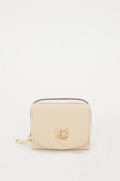 Levidor Cream Embossed Pattern Wallet