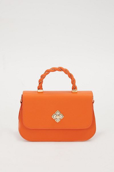 Levidor Orange Twist Pattern Handbag