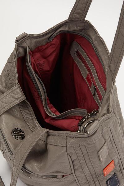 Levidor Сумка через плече сірого кольору з деталями