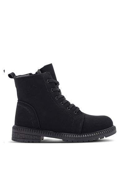 Esem Μαύρα γυναικεία μποτάκια Nubuck Hola