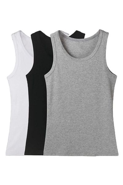 SİERNA Elit 12 Pieces Men's Undershirt Gray - Black - White Srn-000440