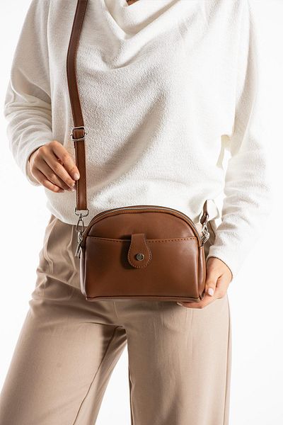 H&D COLLECTİON Мека кожена много практична малка чанта за рамо и през рамо 1420