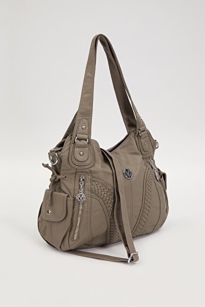 Levidor Gri Sırma Desen Omuz Çantası