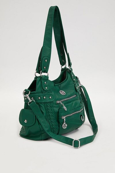 Levidor Green Knit Detailed Shoulder Bag