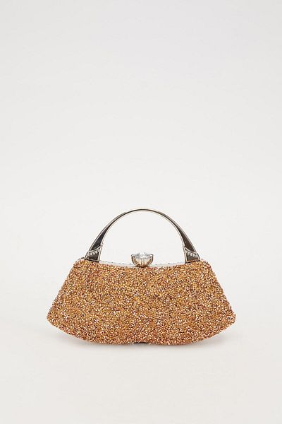 Levidor Mini Copper Stone Evening Dress Clutch Bag