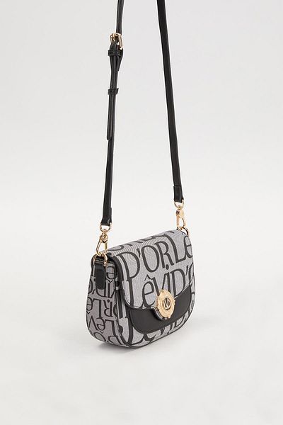 Levidor Black Fabric Textured Shoulder Bag