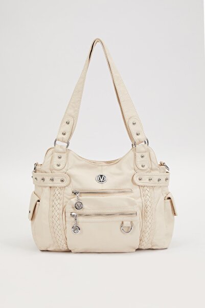 Levidor 930267 Omuz Askılı Kadın Örgü Detaylı Çanta
