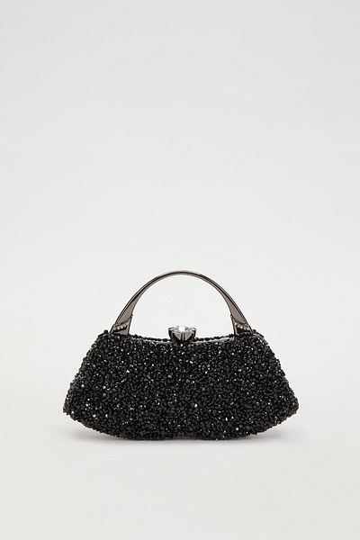 Levidor Black Stone Evening Dress Handbag