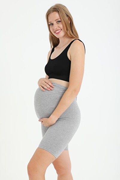 Almila 2021 Model Women's Maternity Leggings - Cotton and Elastane Short Shorts
