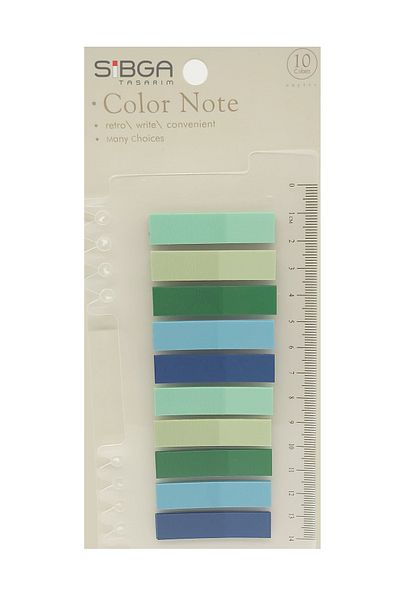 sibga tasarım Transparent Colored Post-It Note Paper - 200 Sheets Bookmark Sticker