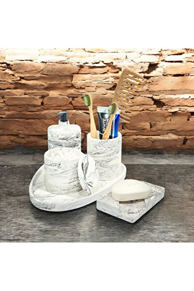 Chiko Mall Combinație rafinată de beton și marmură Set de accesorii pentru ba...