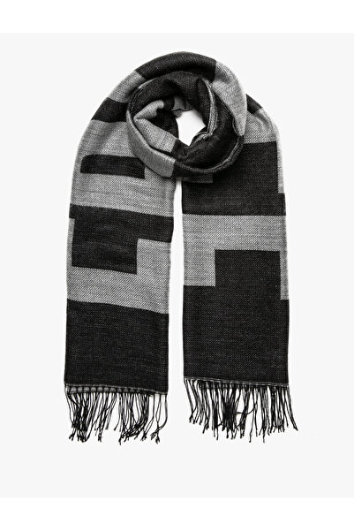 Koton Дамски черен шарен шал