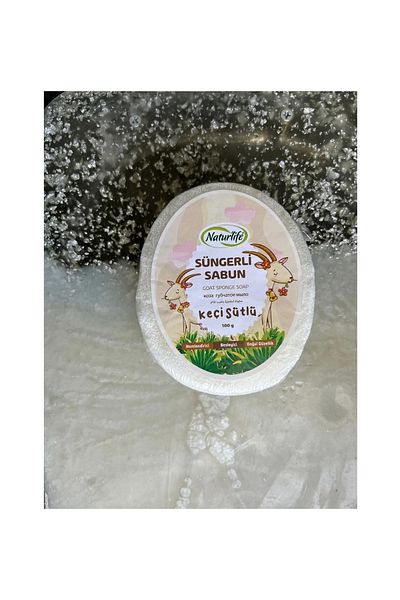 ALPAR Natural Beauty, Moisturizing and Nourishing Sponge Goat Milk Soap 100 Gr. Sponge Soap