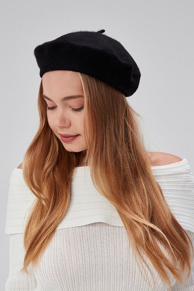 derikem 2 Pcs Women's Artist Painter Hat Classic French Beret Fashion Artist Hat Felt French Hat