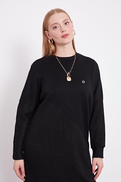 Levidor Black Glitter Knitwear Tunic
