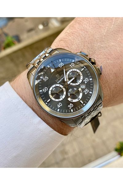 Reward Excellent Smoked Color Steel 5Atm Waterproof Men Wrist Watch Bracelet Gift