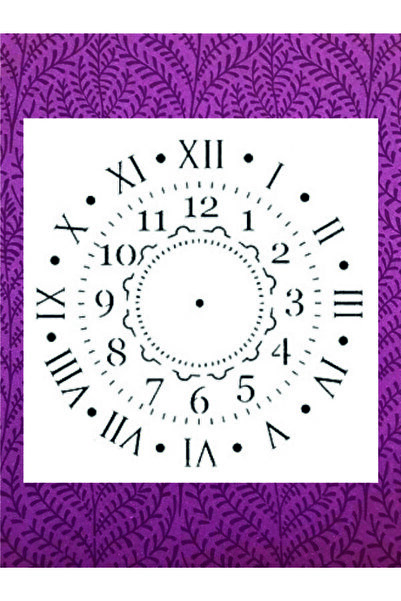 Stencilsarayi STENCİL SARAYİ BOYAMA ŞABLON SAAT - 4444 ÖLÇÜ 30X30