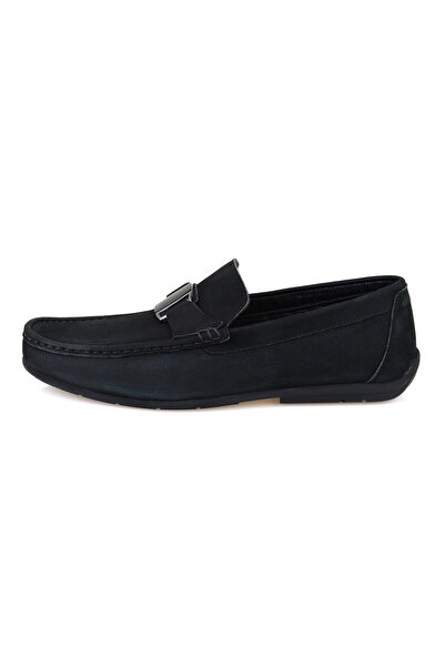 Desa Ανδρικό δερμάτινο σουέτ Craig Black Loafer