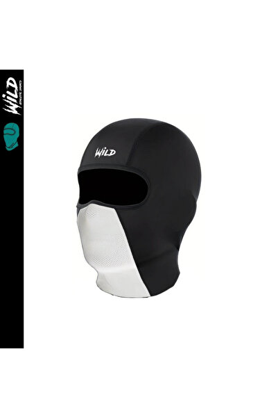 Wild Athletic Balaklava Termal Spor Motor Maske Siyah Beyaz Shadow