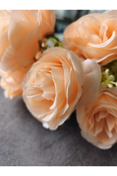 7 Headed Shimshir Arrangement Baby Rose Bouquet Bouquet Rose Vase Flower Pot Decor Arrangement Flower