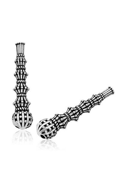 Moka Shopin Mokashopin Silver Dot Patterned Prayer Beads