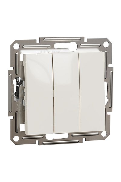 SCHNEIDER Asfora – Triple Key – Cream – Frameless