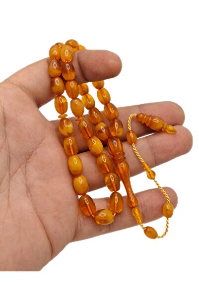 Han Ticarethane Model de lux Orange Moire Cut Cută Rozari de chihlimbar pudră