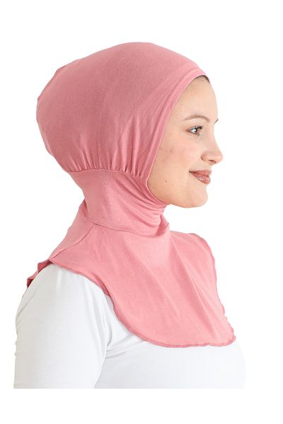 Modish Group Women's Neck Collar Hijab Hijab Practical Sports Bonnet - Dusty Rose