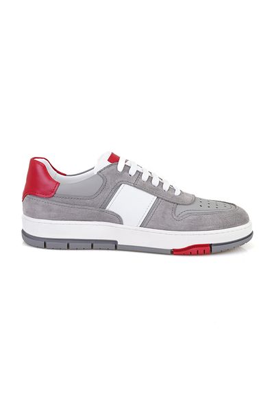 Desa Michael Gray Men's Suede Leather Sneakers