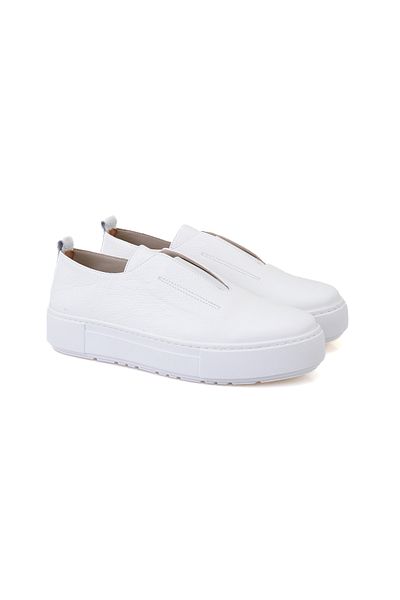 Desa Pantofi sport din piele albă de damă