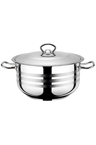 AR-Kitchen 20 cm Deep Pot Stainless Steel - Steel Lid