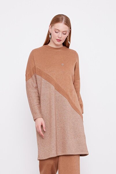 Levidor Camel Glitter Knitwear Tunic