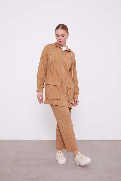 Levidor Σετ παντελονιού με φερμουάρ Camel Hooded