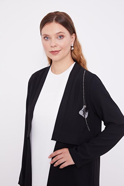 Levidor Μαύρο Σετ Γιλέκο με Λεπτομέρεια Μπροστινής Μπροστινής Πλευράς