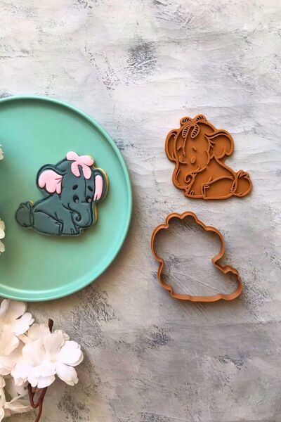 CESTOPİENO Set of 2 Elephant Dough Shapers / Cookies, Ceramics, Candy, Play D...