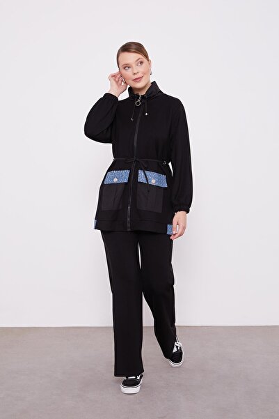 Levidor Siyah Cebi İşleme Detaylı Ceket Takım