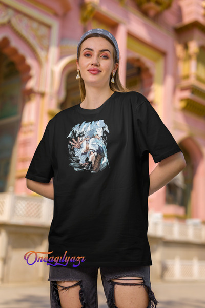 oneagılyazı Tricou oversize imprimat Monkey D Luffy