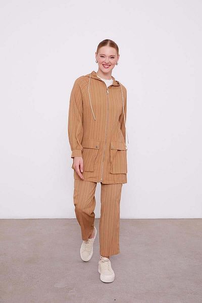 Levidor Σετ παντελονιού με φερμουάρ Camel Hooded
