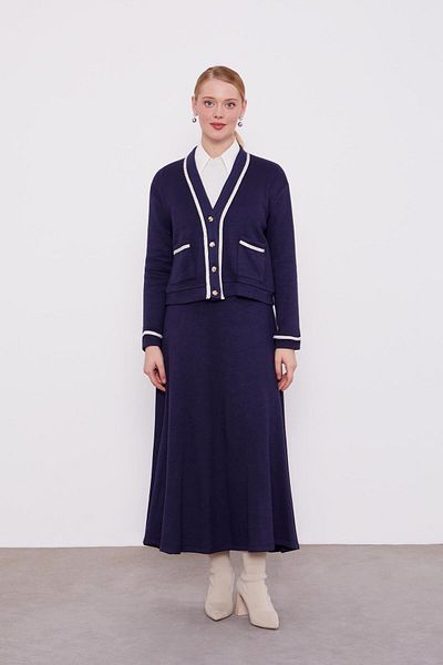 Levidor Σετ φούστα με ρίγες Navy Blue Pearl