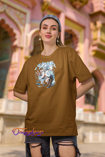 oneagılyazı Monkey D Luffy Baskılı Oversize T-Shirt