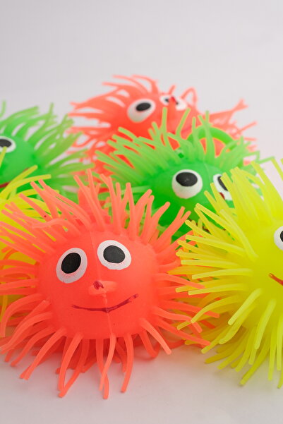 Snailtoys 9CM  Dikenli  Emoji Işıklı Top Stres Giderici Uyarıcı Oyuncak Kirpi El Egzersiz Topu