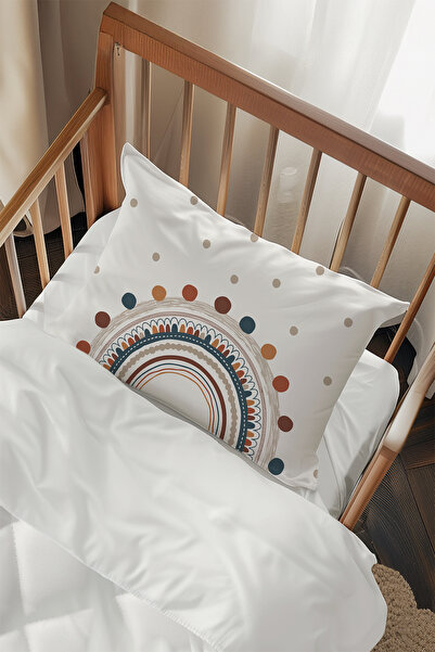Talia Home Beige Rainbow Patterned 2 Pcs Pillowcases Tlayk-032