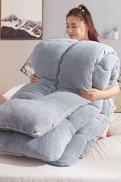 Eyüpoğlu Double 57 Wire Luxury Double Sided Gray Welsoft Cotton Silicone Quilt 195X215 Gift Product