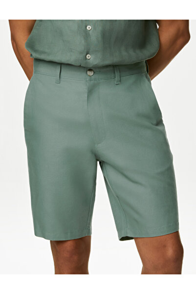 Marks & Spencer Regular Fit Keten Chino Şort
