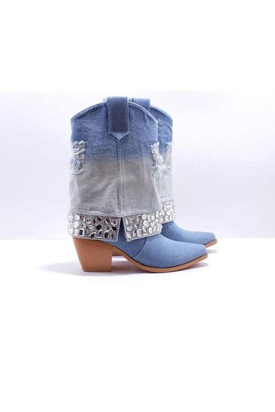 Guja 24K175-2 Cizme de damă din denim albastru