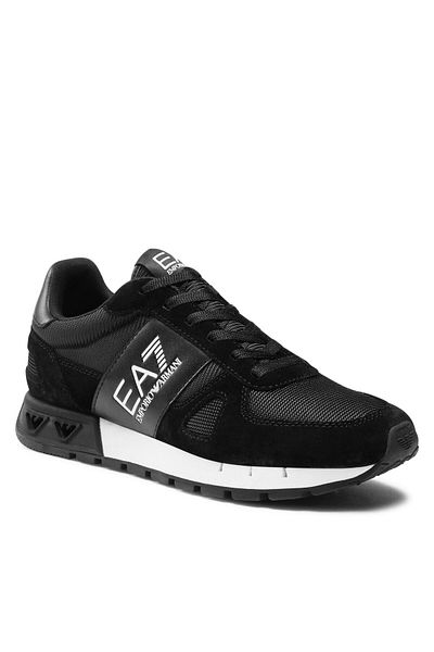 EA7 Round Toe Mesh Black-White Unisex Sneaker - X8X151 Xk354-A120