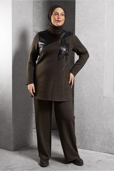 Alvina Σετ Plus Size - με παντελόνι 45118