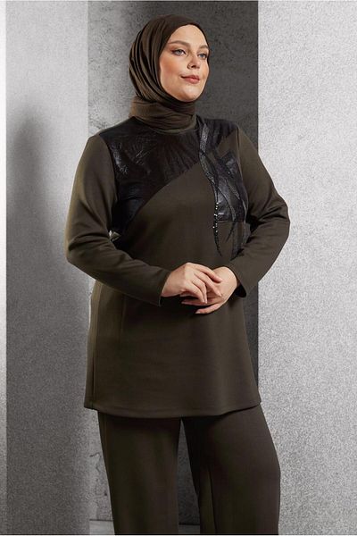 Alvina Σετ Plus Size - με παντελόνι 45118